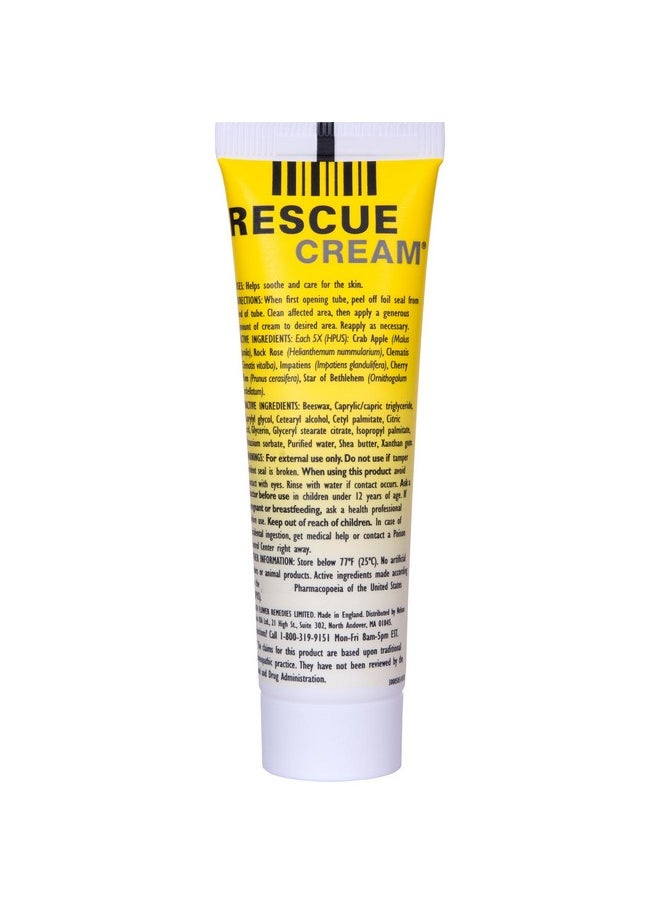 Bach RESCUE Cream, Hydrating Skincare for Hands, Body and Face, Shea Butter, Homeopathic Stress Relief Flower Essences, Fragrance-Free, Paraben-Free, Holiday Stocking Stuffer, 30g