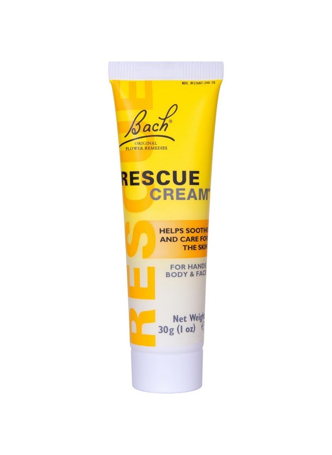 Bach RESCUE Cream, Hydrating Skincare for Hands, Body and Face, Shea Butter, Homeopathic Stress Relief Flower Essences, Fragrance-Free, Paraben-Free, Holiday Stocking Stuffer, 30g