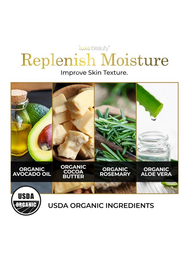 Luxe Beauty Non Greasy & Hyaluronic Acid Moisturizer for Face, Neck & Hands - Anti Aging Body Lotion & Non Toxic Body Lotion - Vanilla Body Lotion w/Silicone-Free, Organic & Plant-Based Ingredients