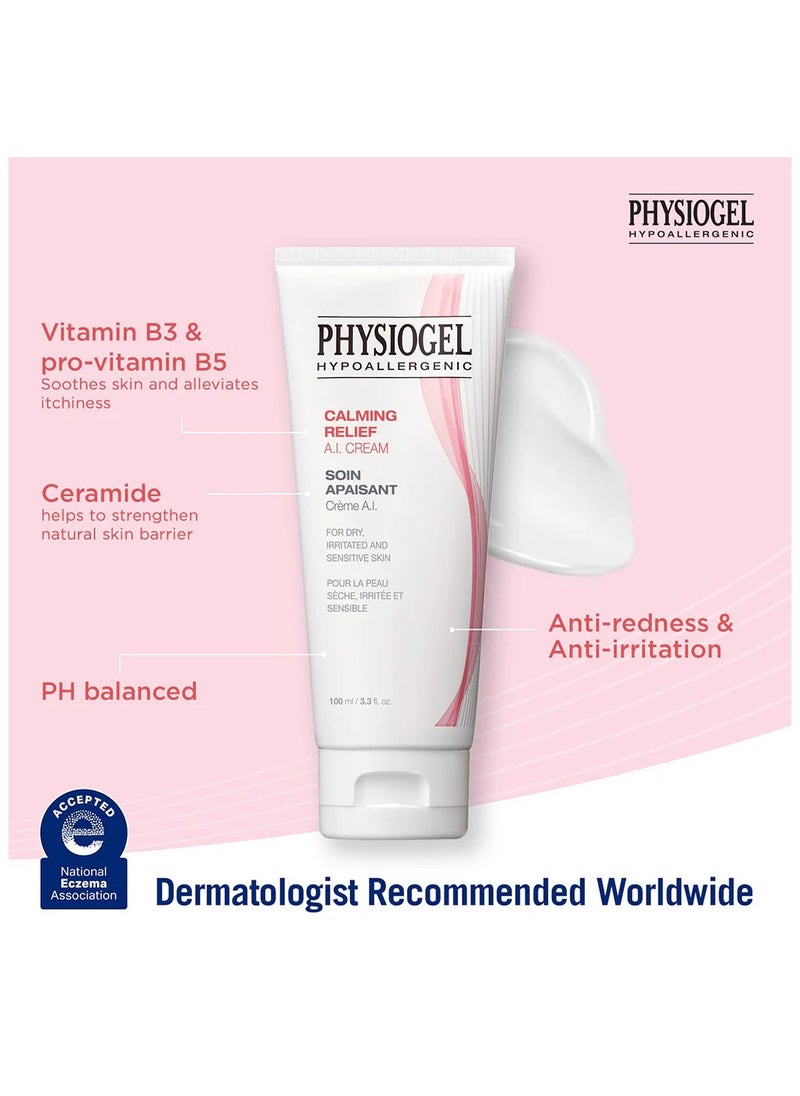 PHYSIOGEL Calming Relief A.I. Cream (For Dry Irritated & Reactive Skin) 100ml