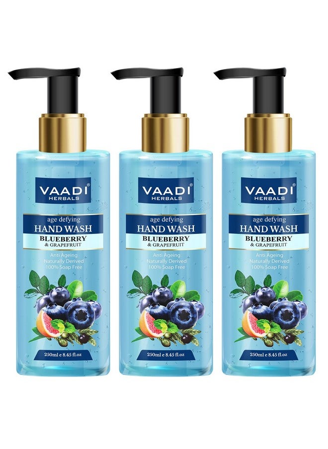 Vaadi Herbals Age Defying Blueberry and Grapefruit Hand Wash - 250 ml (Pack of 3)
