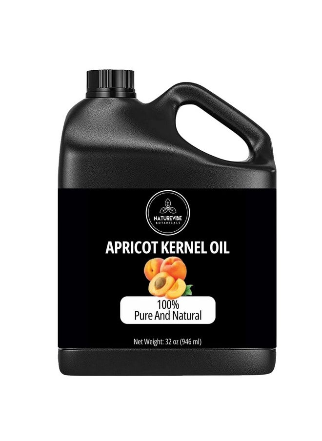 Naturevibe Botanicals Apricot Oil 32 Ounces | 100% Pure and Natural | Great for Skin Care and Hair Care