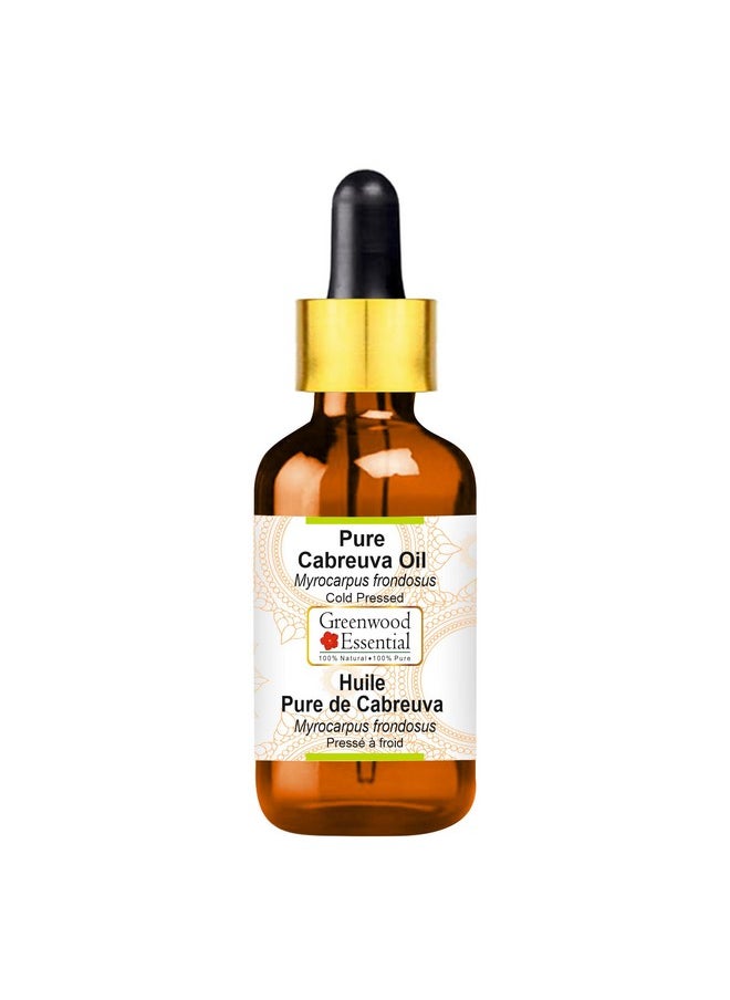 Greenwood Essential Pure Cabreuva Oil (Myrocarpus frondosus) Natural Therapeutic Grade Cold Pressed with glass dropper 50 ml (1.69 oz)