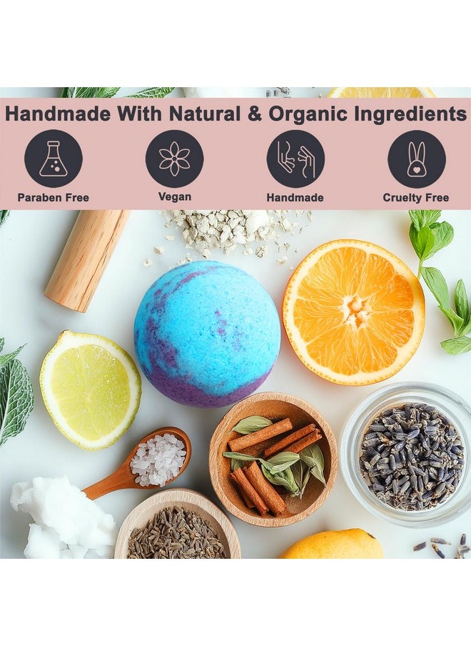 Luxury Bath Bombs For Women - Gift Set Of 24 Bathbombs With Organic Essential Oils - Natural Vegan Soap For Moisturizing Fizzy Bubbles