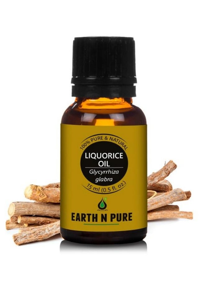 Earth N Pure Liquorice (Licorice) Oil for Skin Nourishment and Body Care | 15 ML