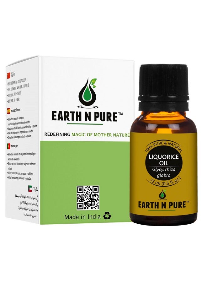 Earth N Pure Liquorice (Licorice) Oil for Skin Nourishment and Body Care | 15 ML