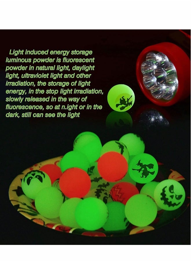 Bouncy Balls, Rubber Balls for Kids, 36 PCs Glow in The Dark Bouncing Ball, Goodie Bag Fillers, Party Favor School Prizes Classroom Game Rewards