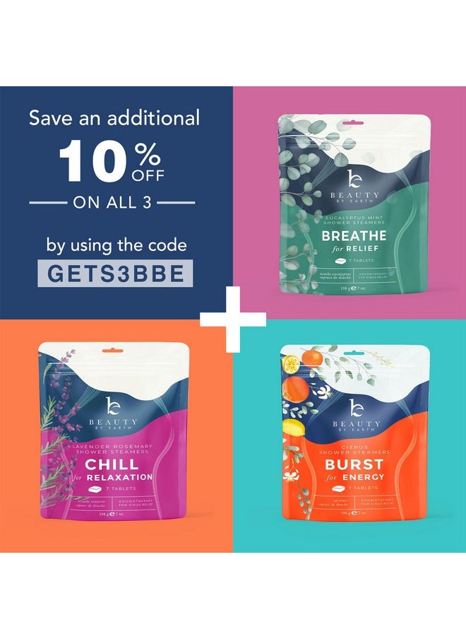 Shower Steamers Aromatherapy - USA Made with Natural Ingredients & Citrus Essential Oil, Long Lasting Shower Bombs for Energy Boost, Stocking Stuffers, Spa Gifts & Relaxing Gifts for Women & Men