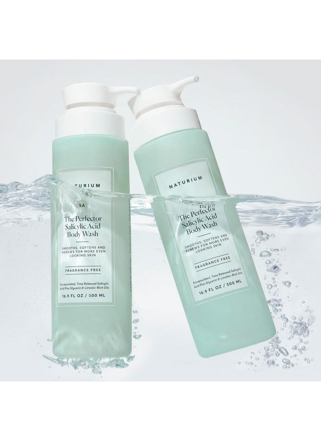 Naturium The Perfector Salicylic Acid Body Wash, Gentle & Smoothing Cleanser, 16.9 oz
