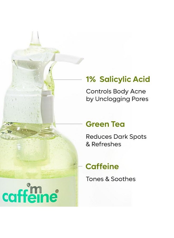 mCaffeine Salicylic Acid Body Wash Pack of 2 | Value Pack Combo for Acne Control | Shower Gel for Control of Body Acne & Back Acne | For Men and Women | Caffeine Body Washes | Shower Gel