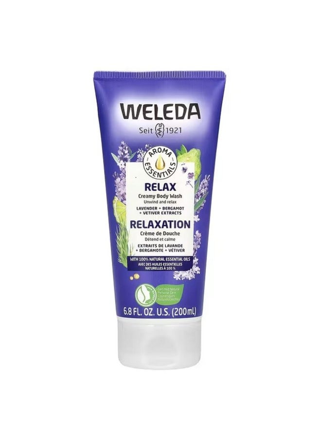 Weleda Aroma Essentials Relax Creamy Body Wash, Parabens Free, 6.8 Fluid Ounce (Pack of 1)