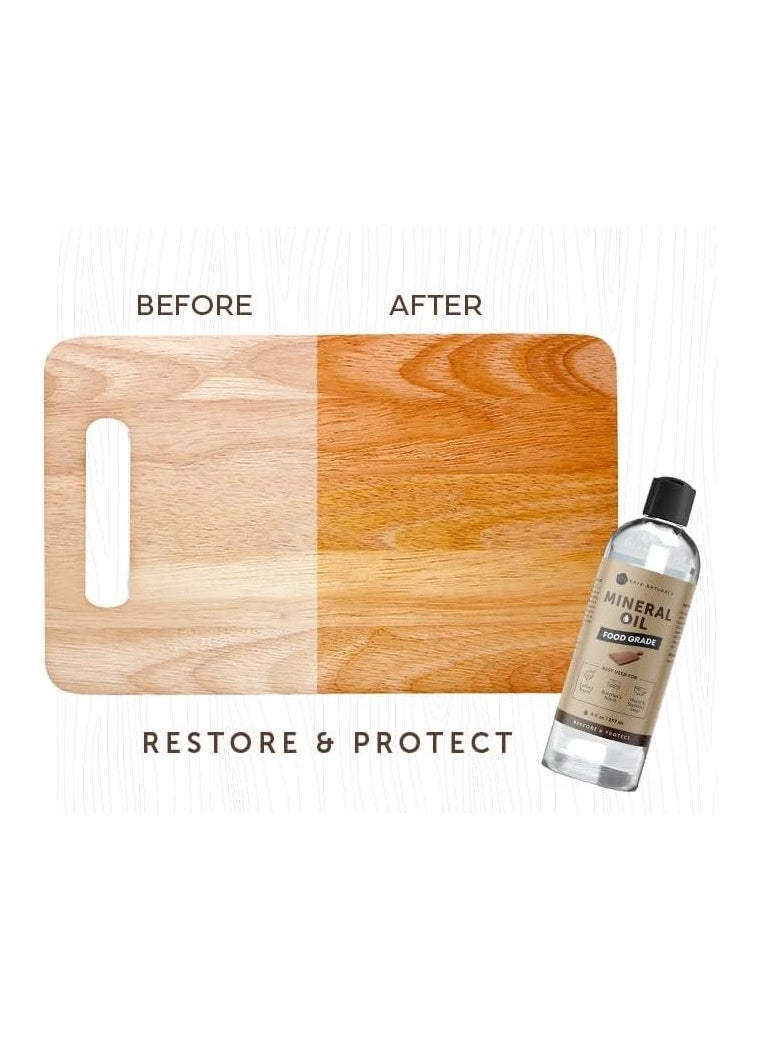 Mineral Oil for Wood Cutting Board Oil, Butcher Block, and Knife. Food Grade Mineral Oil for Wooden Cutting Board (8oz, Food Safe Oil) Brand: Kate Naturals