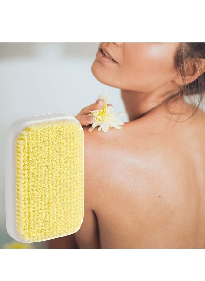 Wall Mounted Back Scrubber Back Exfoliating Bath Wash Pad for Shower Back Shower Brush Friendly with Inflexible Arms Deep Clean to Relax Your Body Back Scrubber Body Brush for Men Women