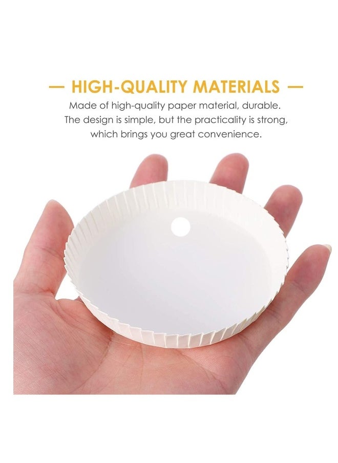 Disposable Paper Cup Lids with Straw Hole Vent Hole, Universal Cup Cover Accessories with 7mm Straw Hole, Recycled Paper Drinking Cup Lids Covers Perfect for Hotel Coffee Bar, 100pcs 7.5 * 7.5cm