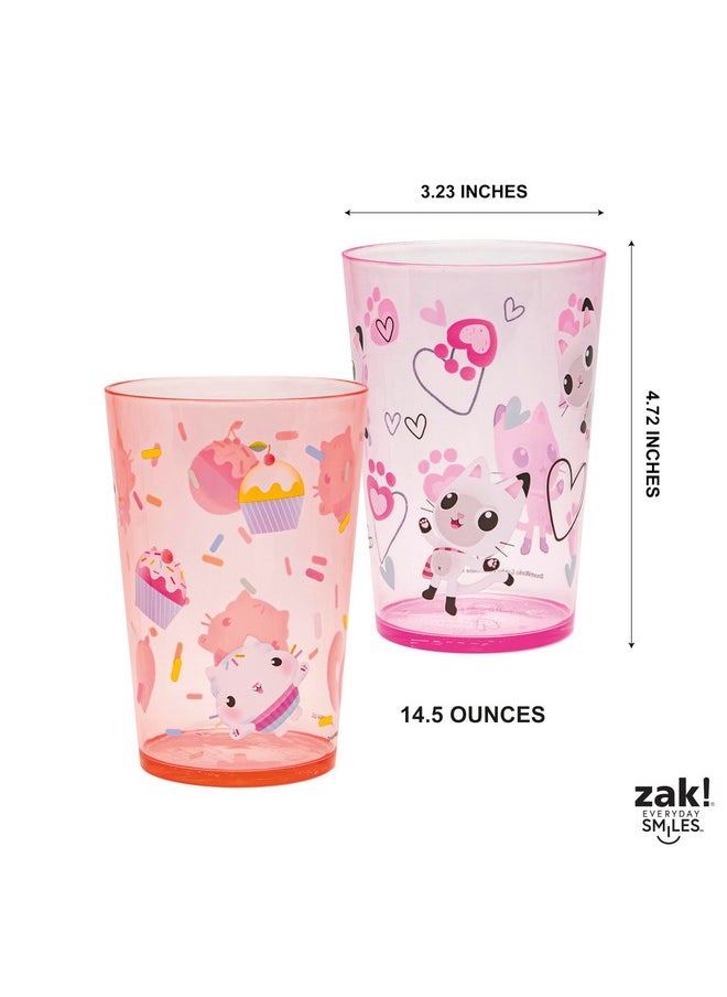 Dreamworks Gabby'S Dollhouse Nesting Tumbler Set For At Home, 14.5Oz Non-Bpa Plastic Cups, 4-Pack (Gabby, Pandy Paws, Cakey Cat, Mercat, Kitty Fairy, Baby Box)