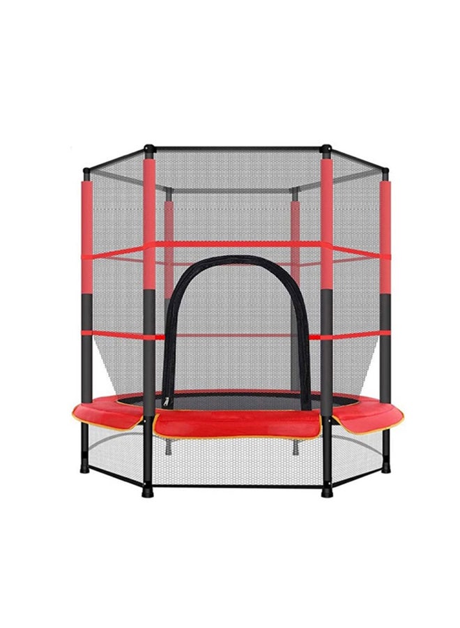 5.5 Feet Portable Indoor And Outdoor Jumping Trampoline With Safety Net 140x140x160cm