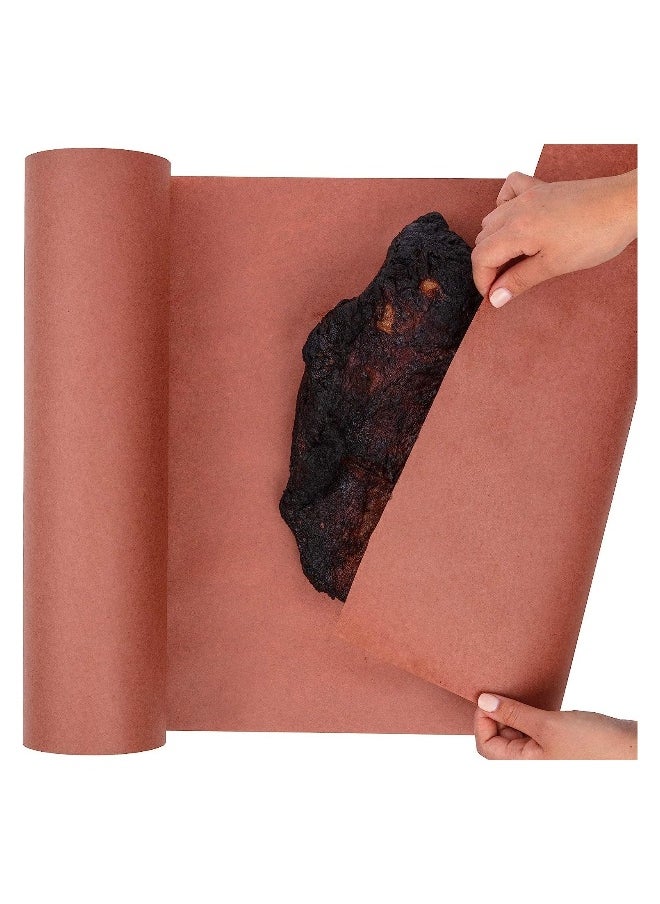 Pink Butcher Paper Roll Food Grade Peach Butcher Paper for Smoking Meat Unbleached Unwaxed and Uncoated Kraft Paper Roll 45.7cmx53m