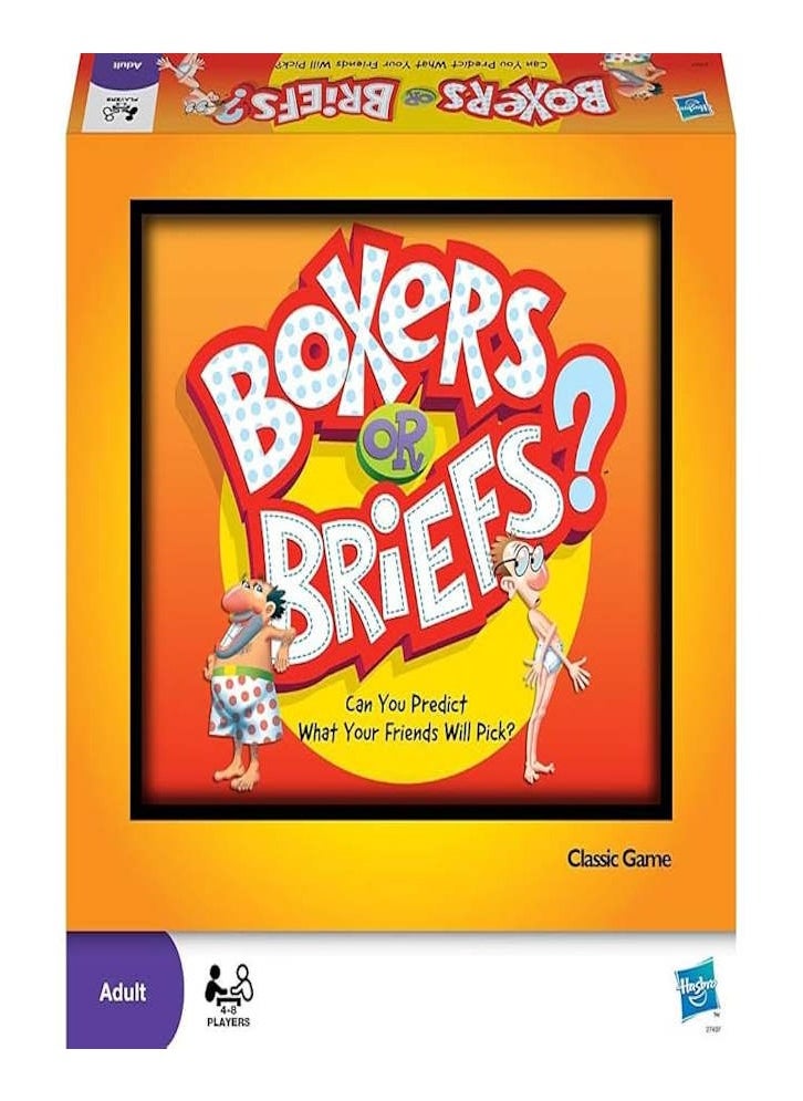 Hasbro Boxers or Briefs? Classic Game Adult 4 - 8 Players