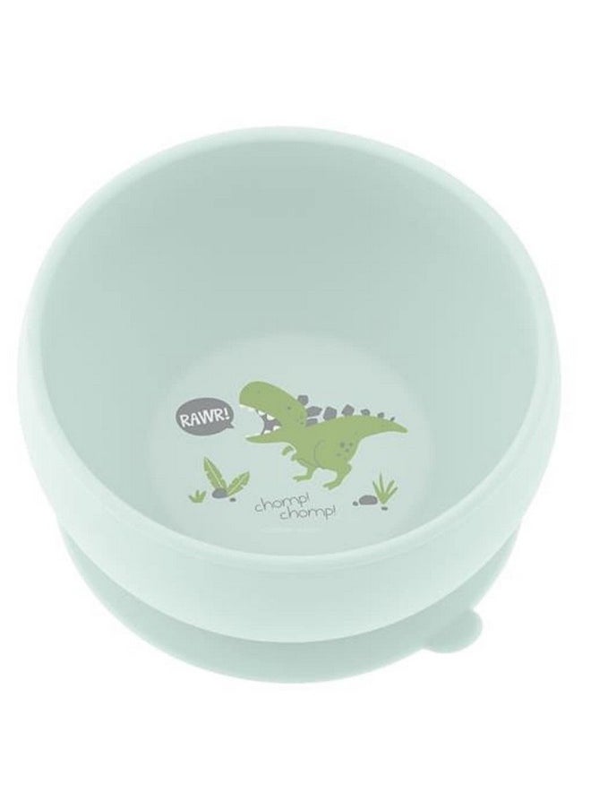 Stephen Joseph Silicone Bowls Dino Design, Self- Feeding, Easy to Carry, BPA Free, Baby Dinner Bowl, Dishwasher Safe, Curved Sizes, Attractive Design