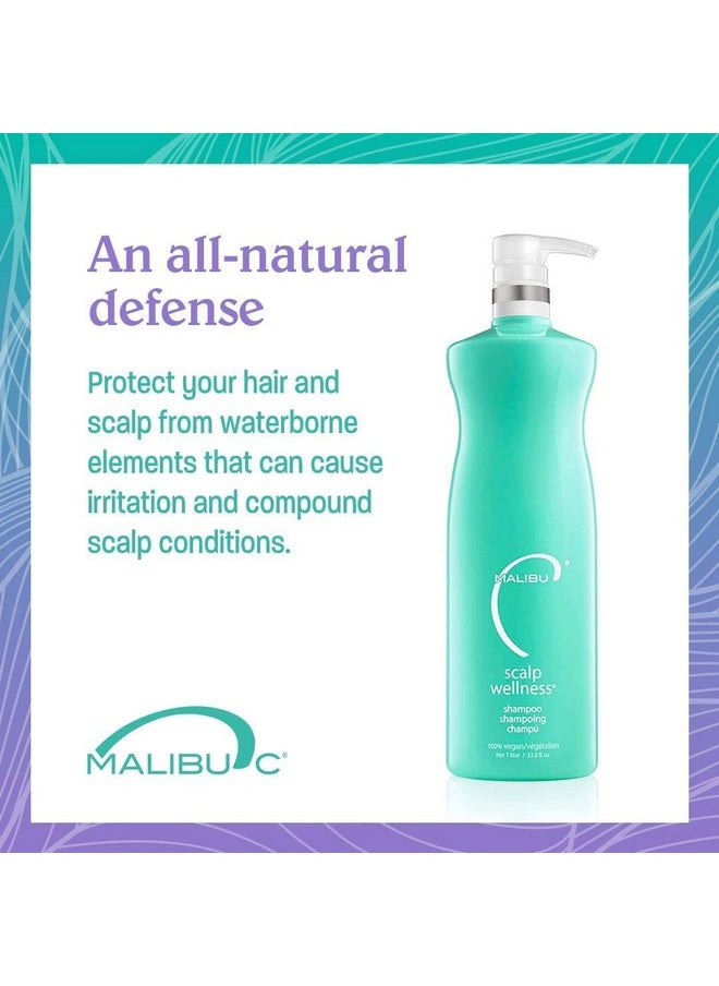 Malibu C Scalp Wellness Hair Shampoo - Sulfate-Free & Moisturizing Shampoo for Dry Scalp - Nourishing Scalp Care with Essential Oils and Surfactant Technology (33.8 oz)