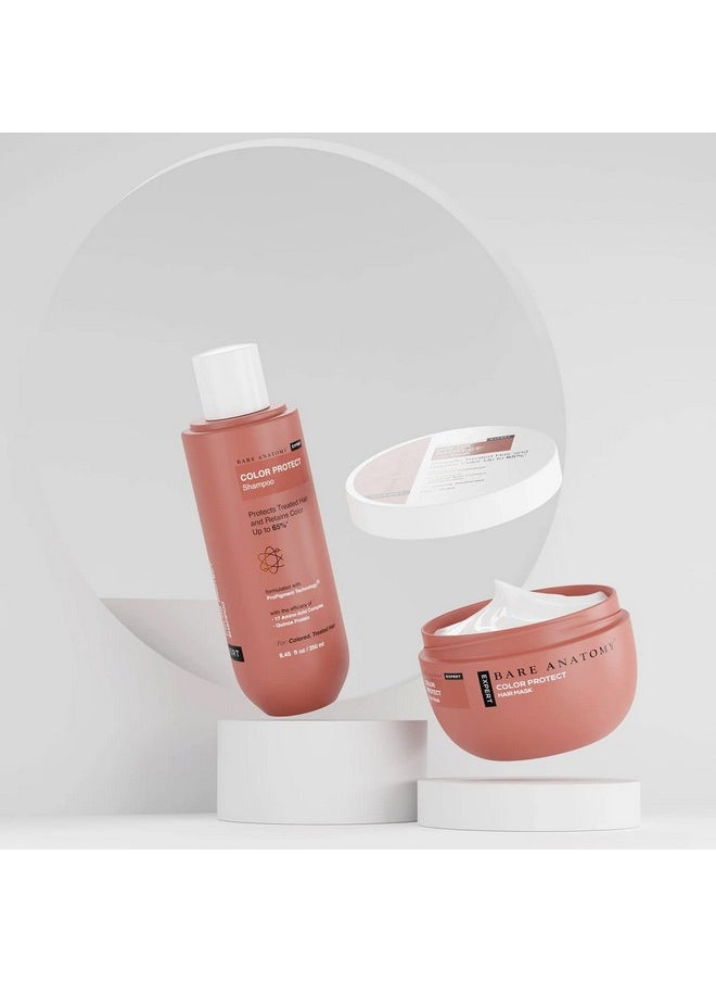 Bare Anatomy Color Protect Shampoo + Hair Mask Kit for Coloured and Treated Hair | Provides 8 Weeks of Protection, Contains 17 Amino Acid Complex & Quinoa Protein, For Dry & Frizzy Hair, 250ml + 250g