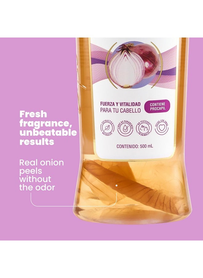 ANYELUZ Onion Shampoo, Cleanses and Reduces Oiliness, Provides Shine and Ideal for all Hair Types, Contains Natural Extracts, Salt and Paraben Free