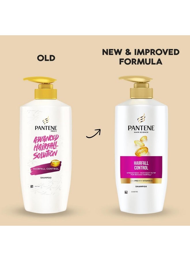 Pantene Advanced Hairfall Solution, Hairfall Control Shampoo, Pack of 1, 650ML, Pink