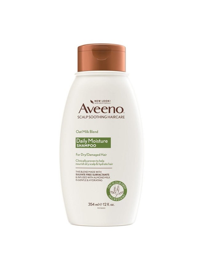 Aveeno Scalp Soothing Oat Milk Blend Shampoo For Daily Moisture & Light Nourishment, Sulfate Free Shampoo, No Dyes Or Parabens, 354ml
