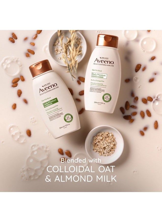 Aveeno Scalp Soothing Oat Milk Blend Shampoo For Daily Moisture & Light Nourishment, Sulfate Free Shampoo, No Dyes Or Parabens, 354ml