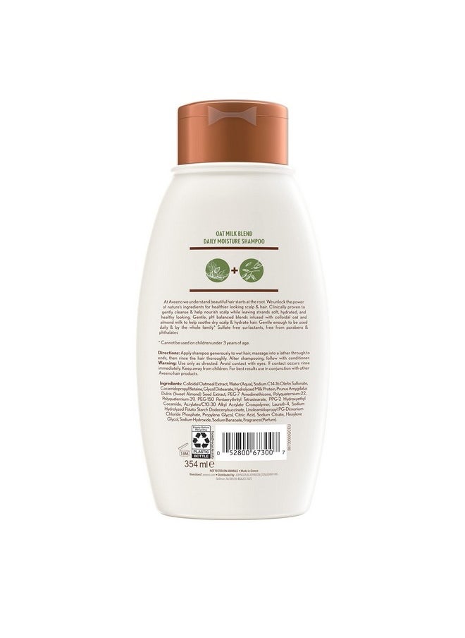 Aveeno Scalp Soothing Oat Milk Blend Shampoo For Daily Moisture & Light Nourishment, Sulfate Free Shampoo, No Dyes Or Parabens, 354ml