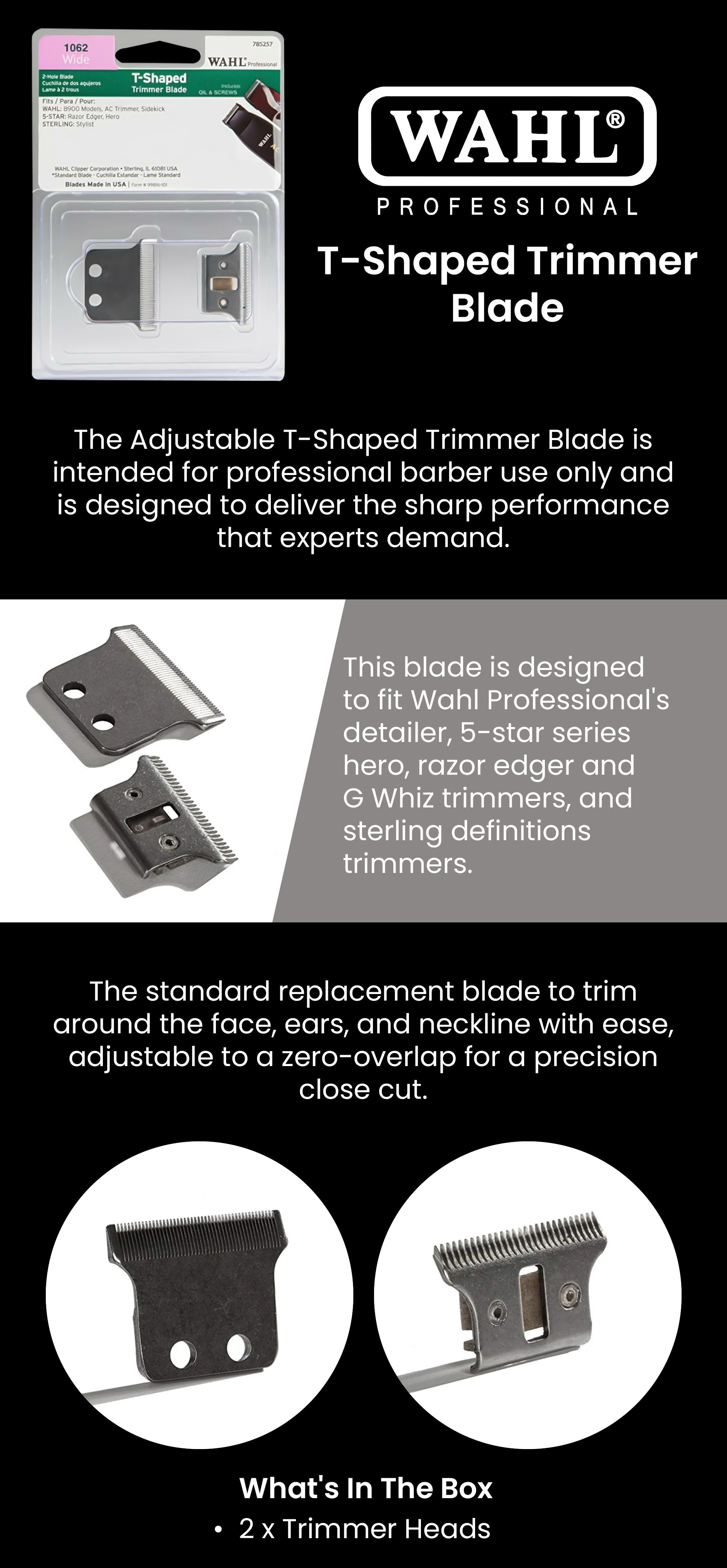 T Shaped Trimmer Blade Silver