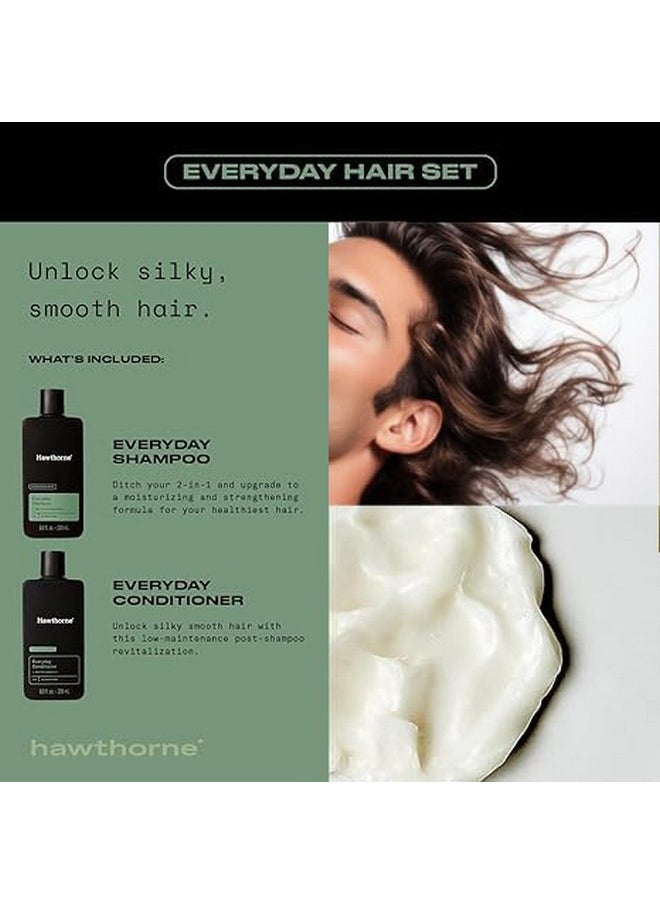 Men'S Everyday Shampoo And Conditioner Set. For Stronger, Healthier Hair With Pure Avocado Oil And Coconut Oil. Mint And Eucalyptus Scent. Sulfate Free, Paraben Free. 8 Fl. Oz Each.