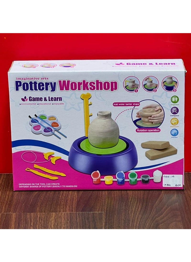 DIY Pottery Art Wheel Play Toy Set