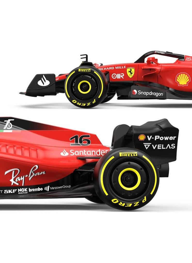 Ferrari F1-75 Model RC Car, 1/18 Scale 2022 Ferrari Formula 1 Remote Control Car F1 Racing Car, Raced by Charles Leclerc + Carlos Sainz