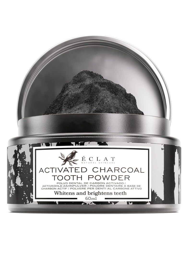 100% Pure Organic Carbon Activated Charcoal for Teeth Whitening Powder from Coconut 60ml