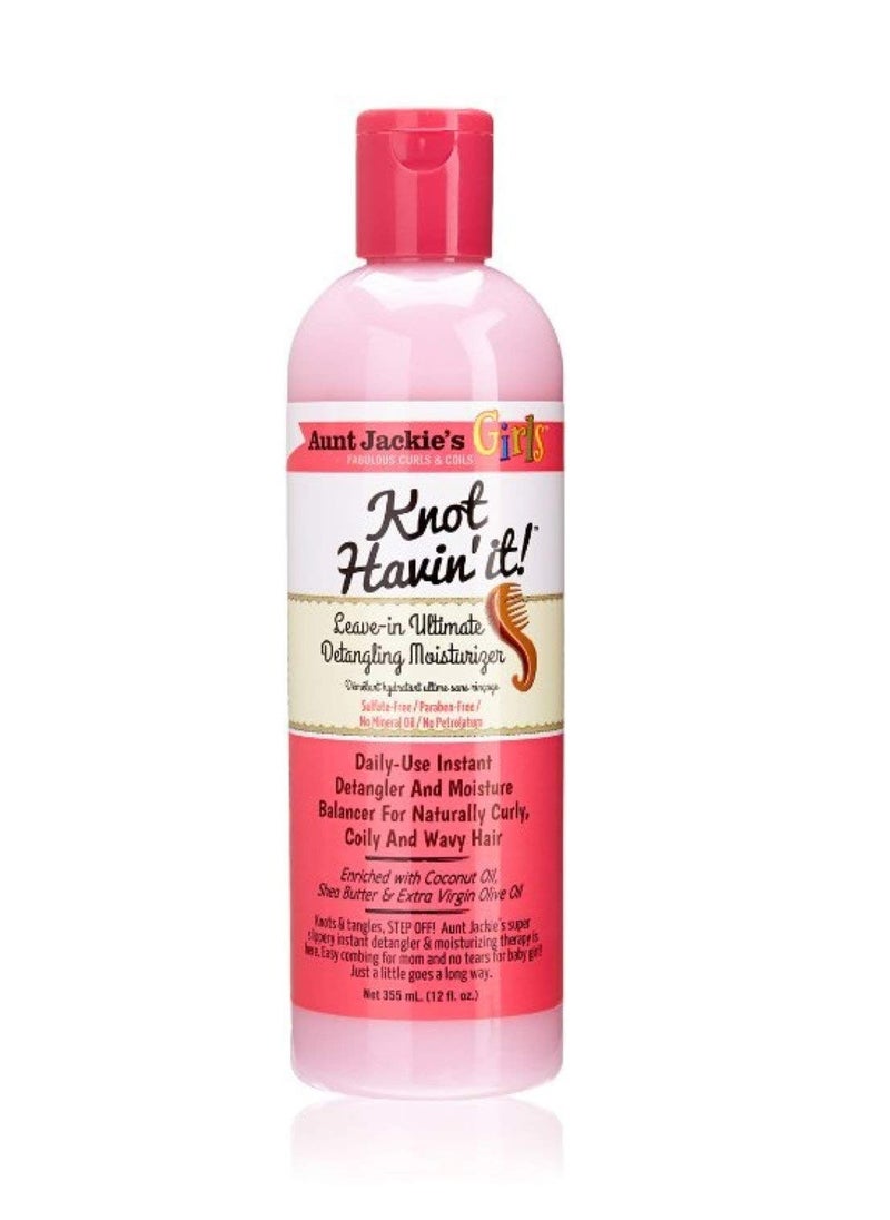 Aunt Jackie's Girls Knot Havin' It! Leave-In Ultimate Detangling Moisturizer, 12 oz (Pack of 3)