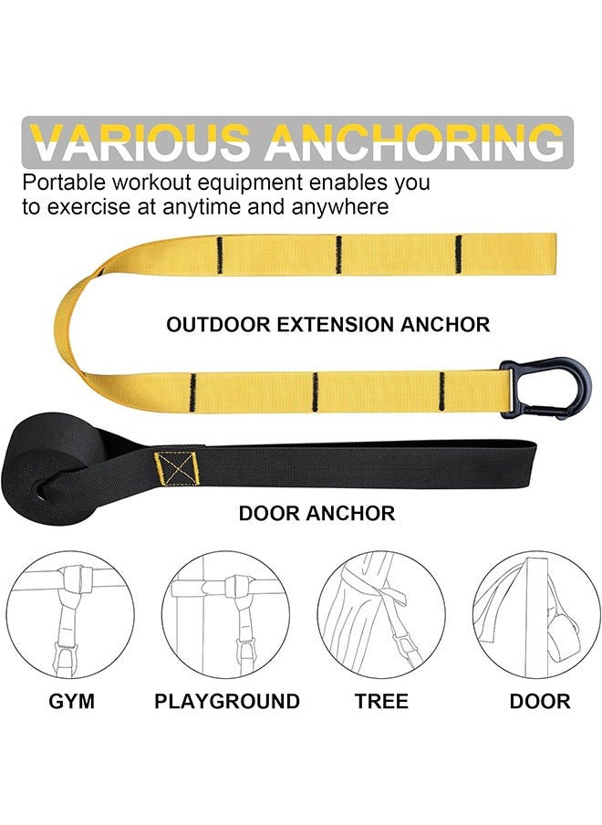 Home Resistance Training Kit,Resistance Trainer Exercise Straps with Handles,Door Anchor,Training Guide,Wall Mount Bracket, Bodyweight Resistance Straps for Full-Body Workout for Home Gym.