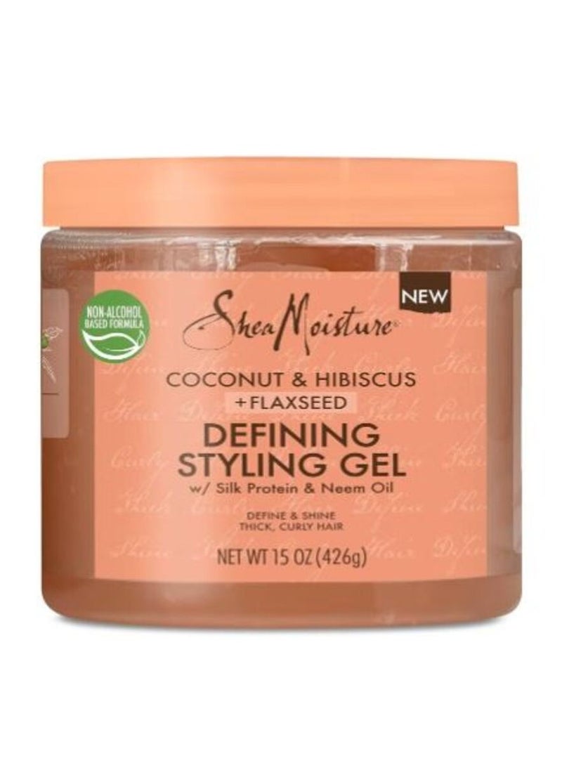 Defining Styling Gel For Thick, Curly Hair Coconut and Hibiscus Paraben-Free Frizz Control Styling Gel 426 gm