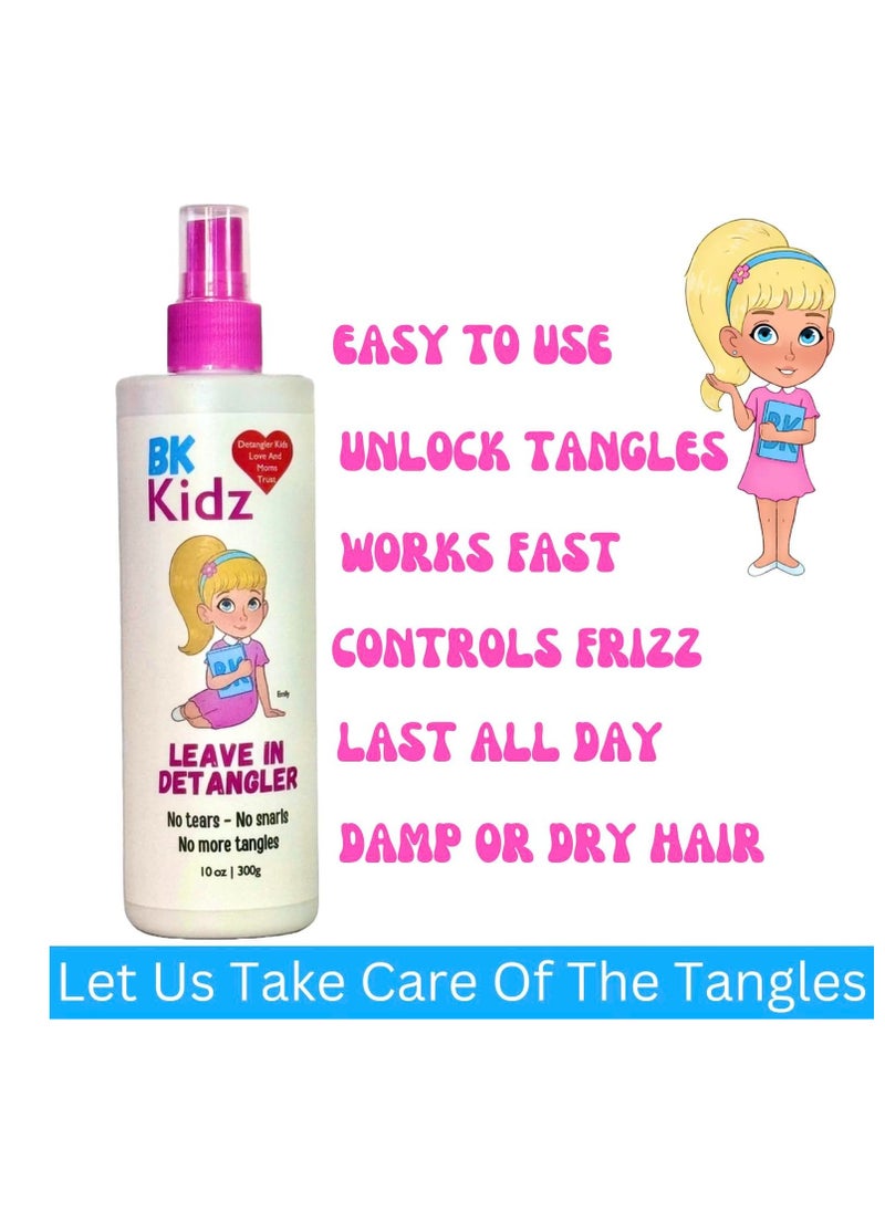 Hair Detangler Spray 10oz - Detangler Spray for Girls - No More Struggling With Tangles