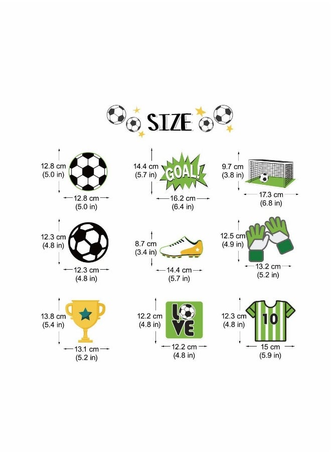 Soccer Themed Hanging Foil Swirls Decoration Soccer Boys Kids Birthday Baby Shower Party Decoration (24Pcs)