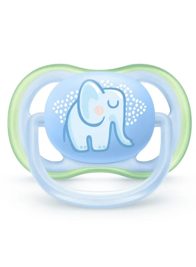 2 Piece Avent Ultra Air Free - Flow Pacifier/Soother, 0 To 6 Months, Mixed, Deco, Scf085/05