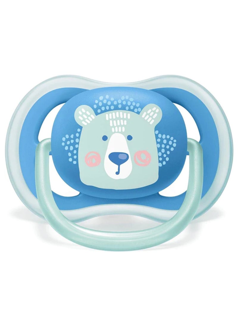 Ultra Air Free - Flow Pacifier, Soother, 6 - 18 Months , Mixed, Deco, 2 Count, Scf085, 06