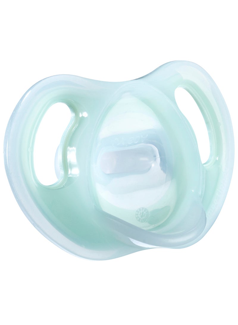 Pack Of 2 Ultra-Light Silicone Soother, Symmetrical Orthodontic Design, BPA-Free, One-Piece Design 6-18 Months Dummies