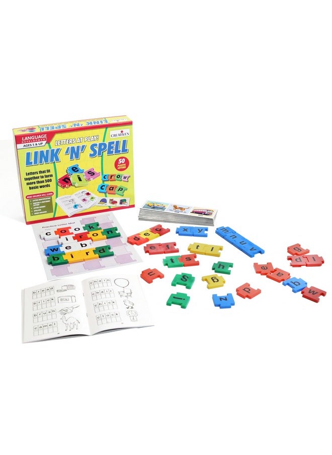Creative’s Link ‘N’ Spell| Letter Identification Puzzles| Letter Sounds Puzzles| Spelling Word Building for kids Puzzles| Kids Reading Puzzles| Spelling, Vocabulary & Phonics Puzzles| Skills Development Puzzles | Learning Educational Puzzles| Eye-Hand Coordination Puzzles| 50 Plastic Letters Puzzles| Ages 5 & Up