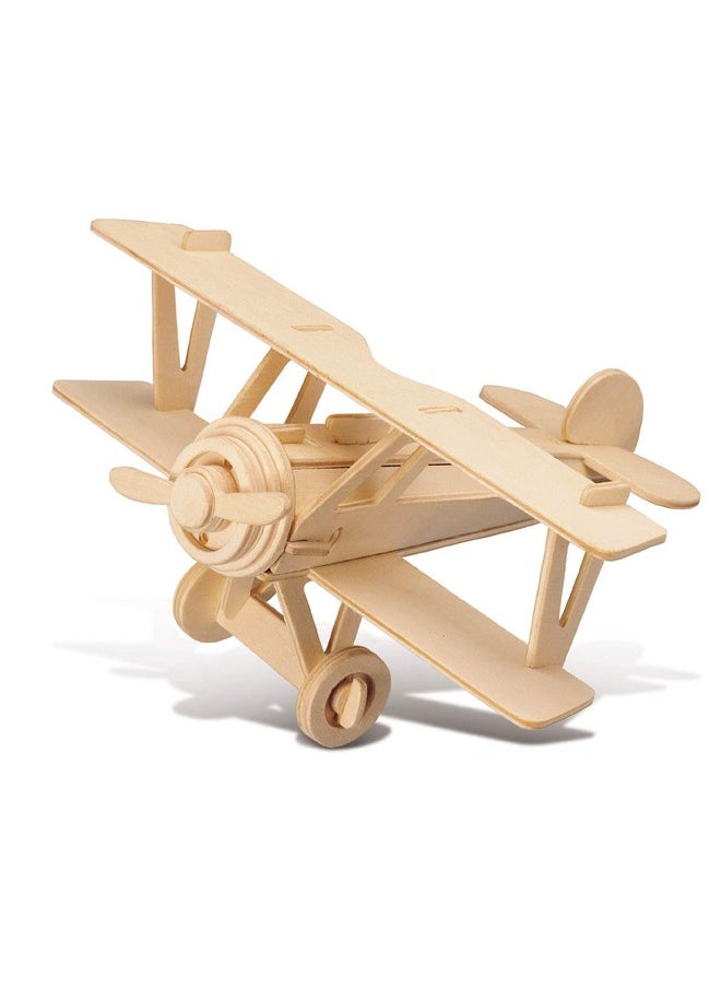 3D Puzzle Nieuport 17 Airplane - Wood Craft Construction Model Kit Aircraft, Fun Educational Diy Wooden Toy Assemble Model Unfinished Craft Hobby To Build & Paint For Decoration - 30Pc Pack