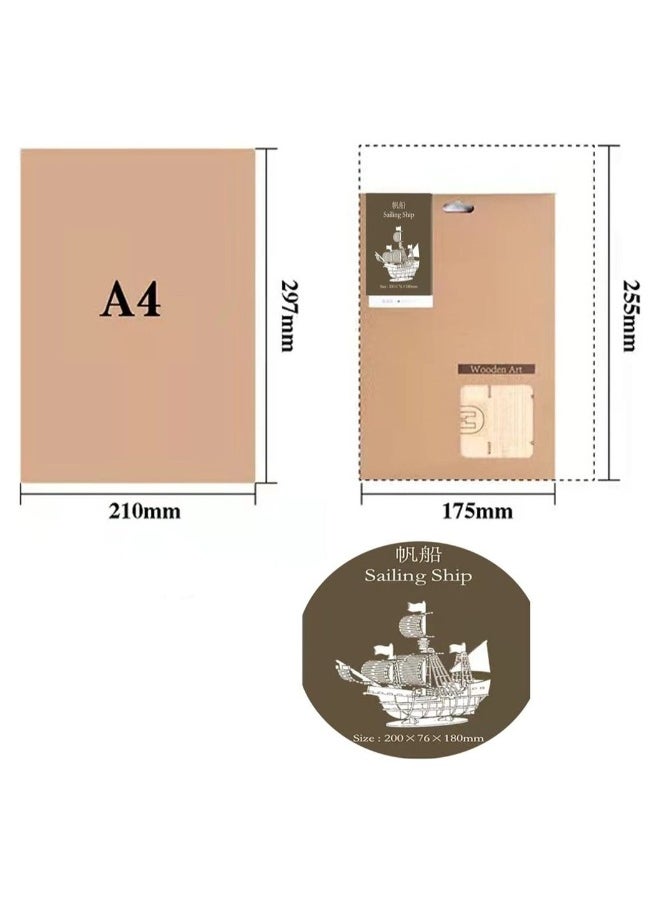 3D Wooden Puzzles, Pirate Ship Model Kit, Room Decoration, DIY Desk Toy