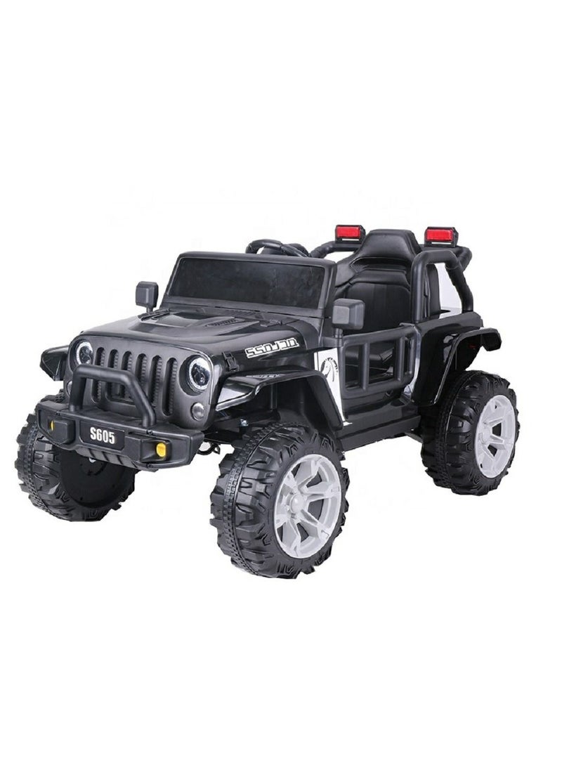 RBWTOYS - Power Electric 4wheel Motorcar for kids Ride S605 (BLACK) 120x64x47cm.