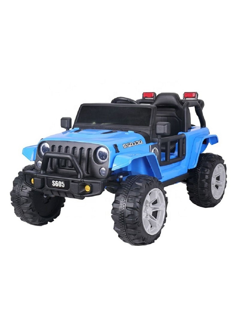 RBWTOYS - Power Electric 4wheel Motorcar for kids Ride S605 (BLUE) 120x64x47cm.