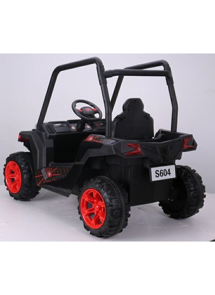 RBWTOYS - Power Electric 2Wheel Motorcar for kids Ride S604 (SPIDER BLACK) 118x69x86cm