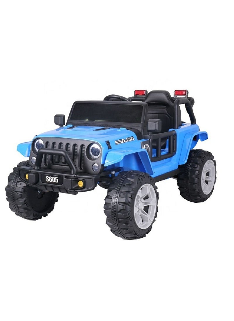 RBWTOYS - Power Electric 4wheel Motorcar for kids Ride S605 (BLUE) 120x64x47cm.